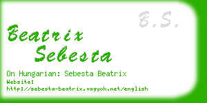 beatrix sebesta business card